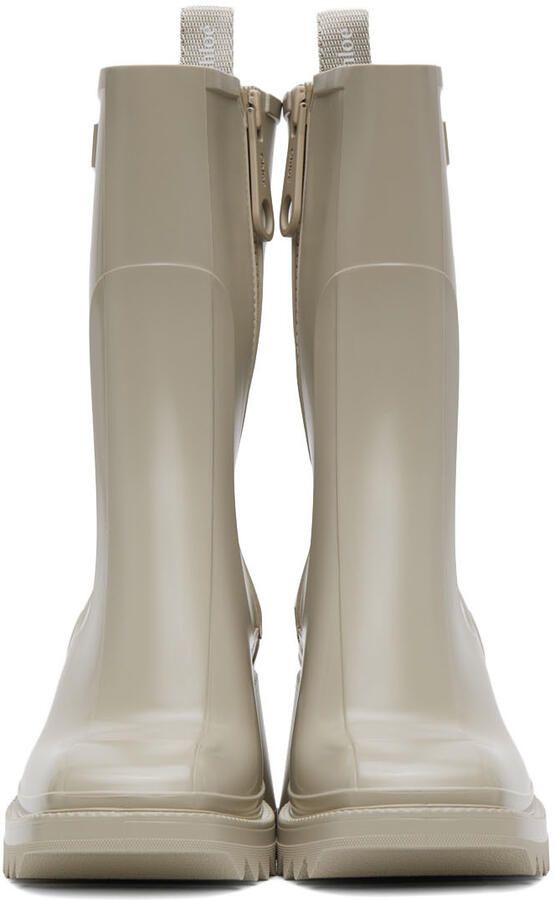Chloé Beige Betty Rain Boots - Picture 2
