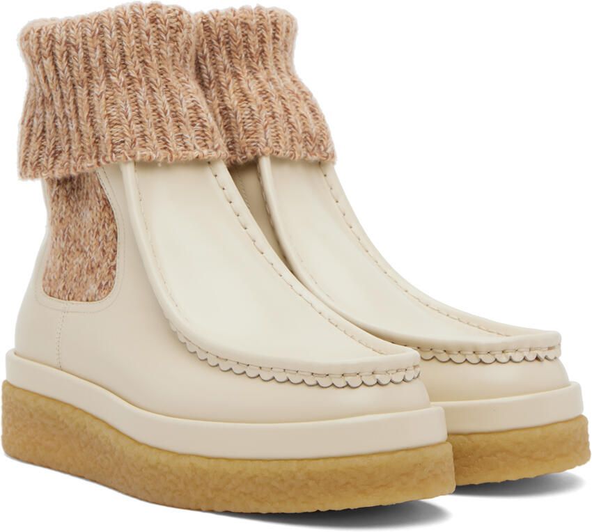Chloé Beige Jamie Boots - Picture 2