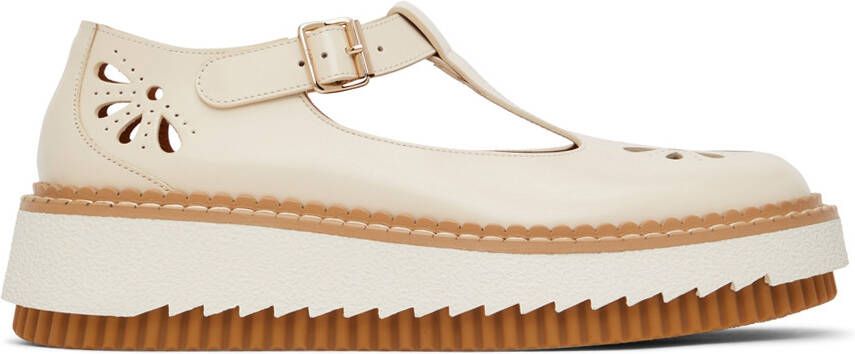 Chloé Beige Kurtys Oxfords - Picture 5
