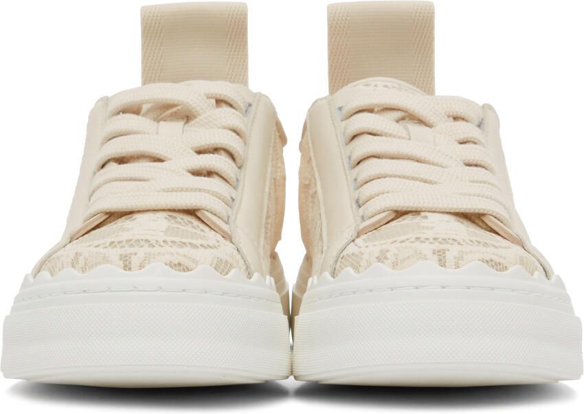 Chloé Beige Lace Lauren Sneakers - Picture 3