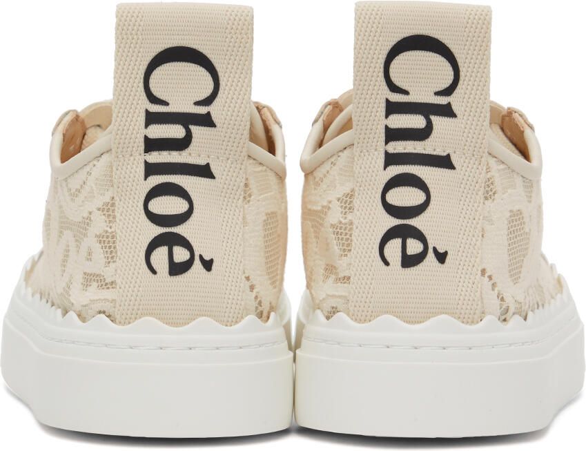 Chloé Beige Lace Lauren Sneakers - Picture 2