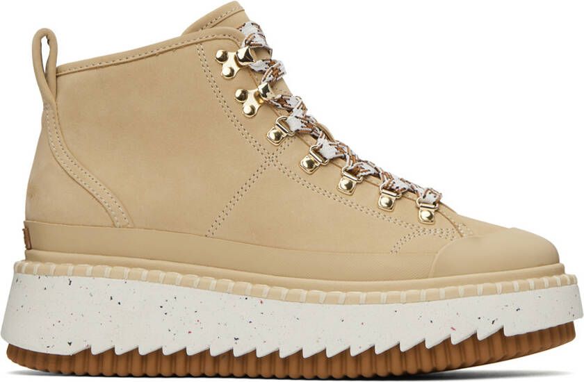 Chloé Beige Lilli Ankle Boots