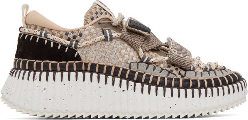 Chloé Beige Nama Velcro Sneakers - Picture 5