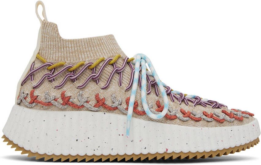 Chloé Beige Neva Sock Sneakers