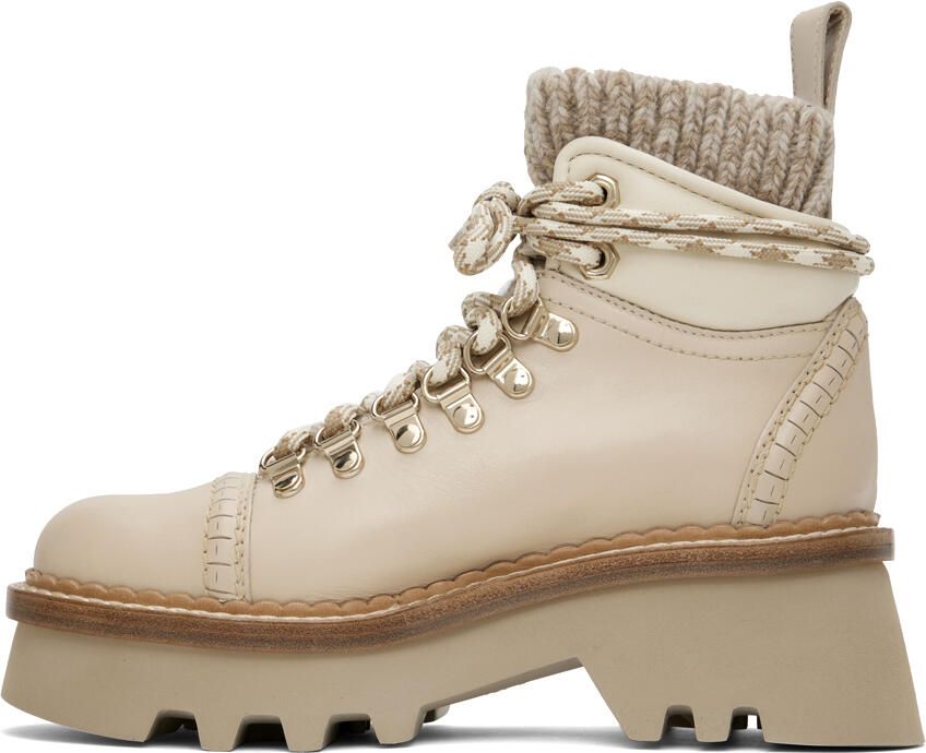 Chloé Beige Owena Ankle Boots - Picture 3