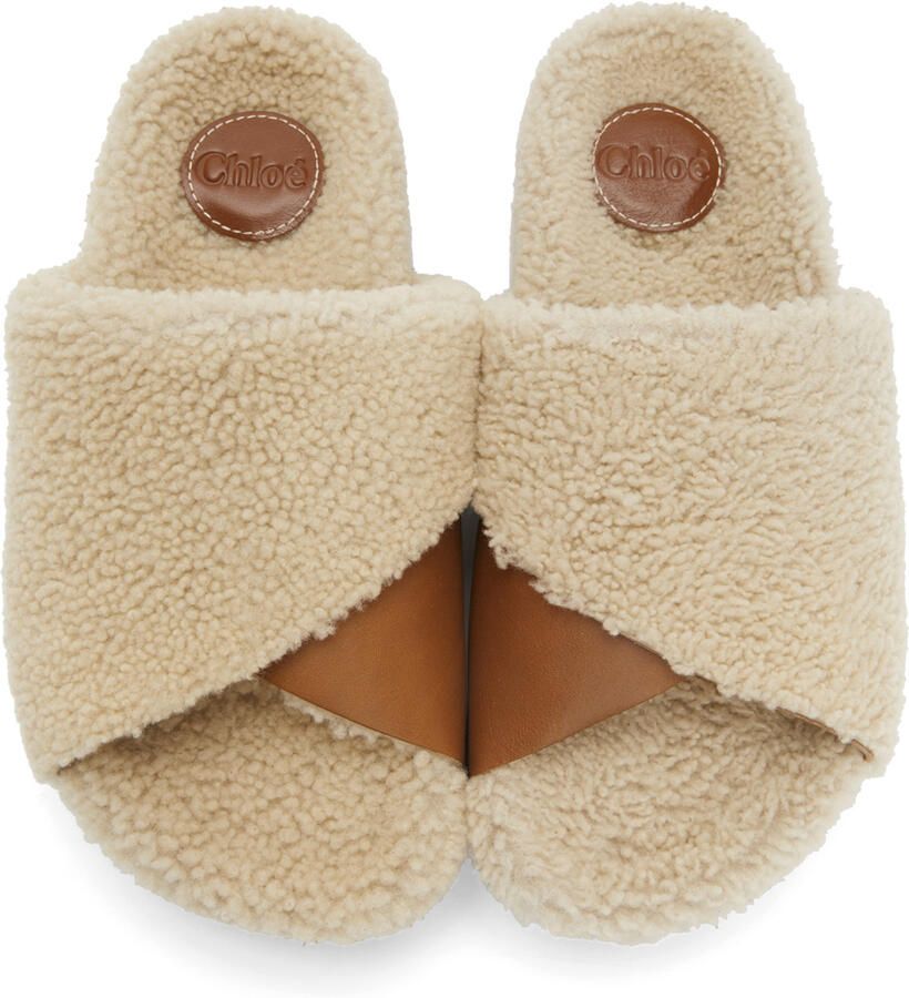 Chloé Beige Wavy Sandals