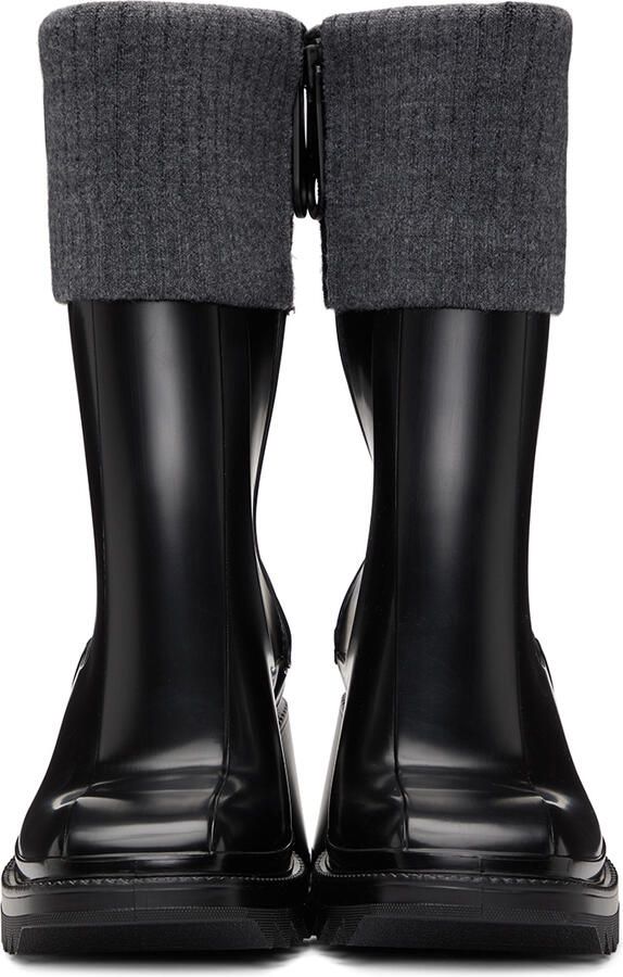 Chloé Black & Grey Betty Rain Boots - Picture 2