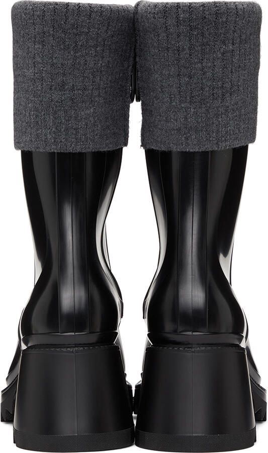 Chloé Black & Grey Betty Rain Boots - Picture 3