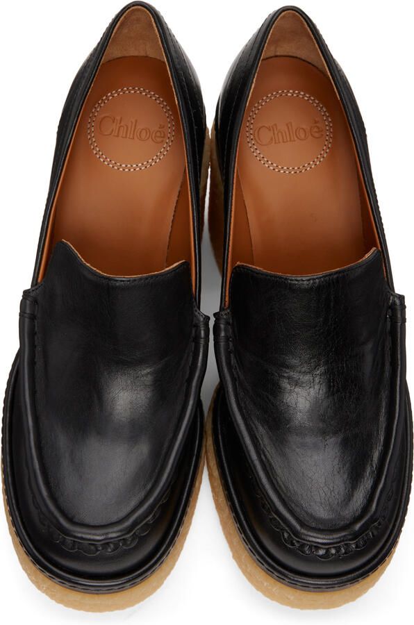 Chloé Black Jamie Heeled Penny Loafers - Picture 3
