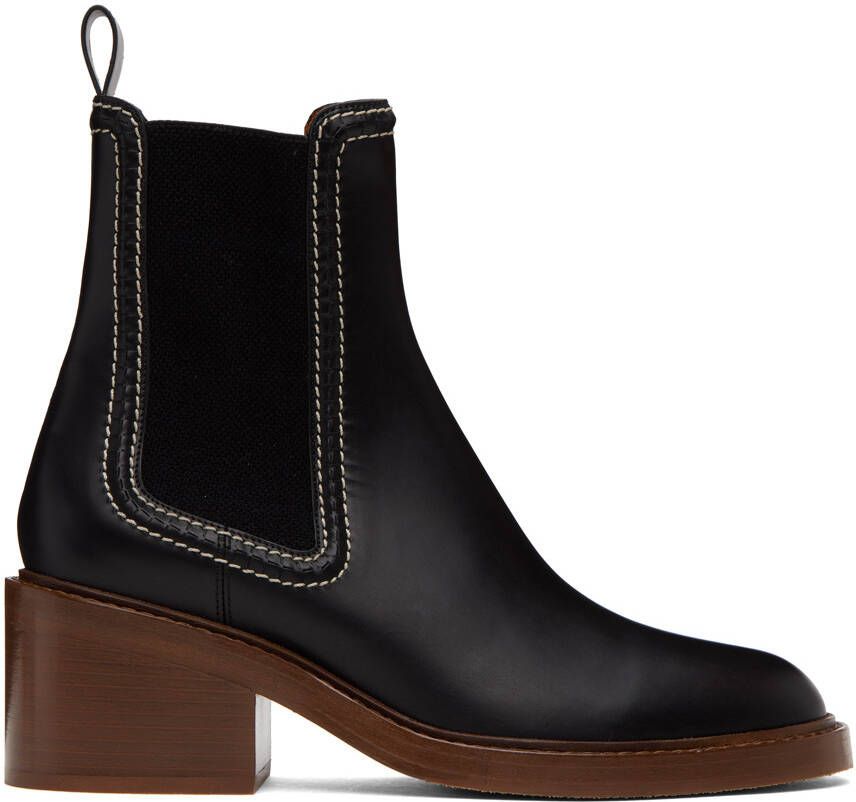 Chloé Black Mallo Boots - Picture 5