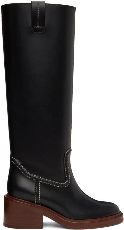 Chloé Black Mallo Tall Boots