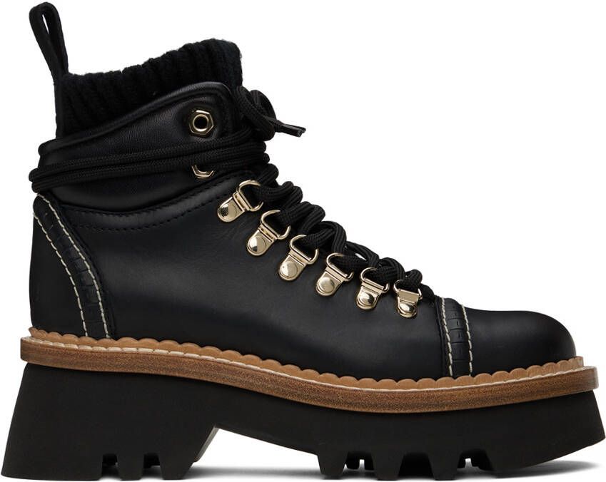 Chloé Black Owena Ankle Boots - Picture 5