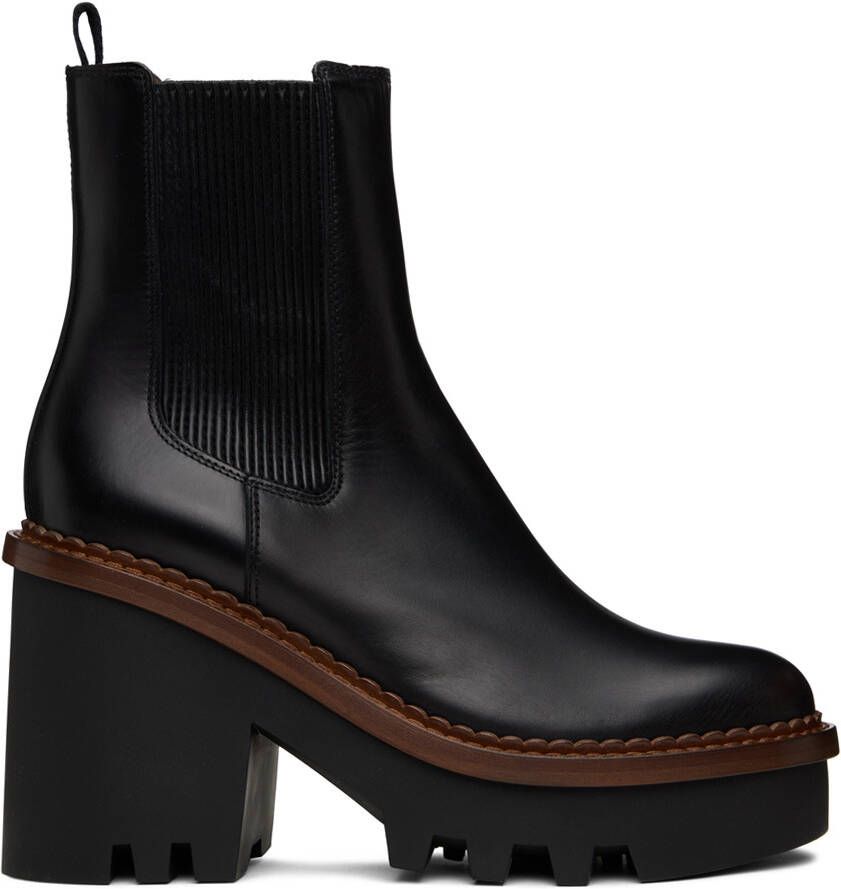 Chloé Black Owena Boots - Picture 5