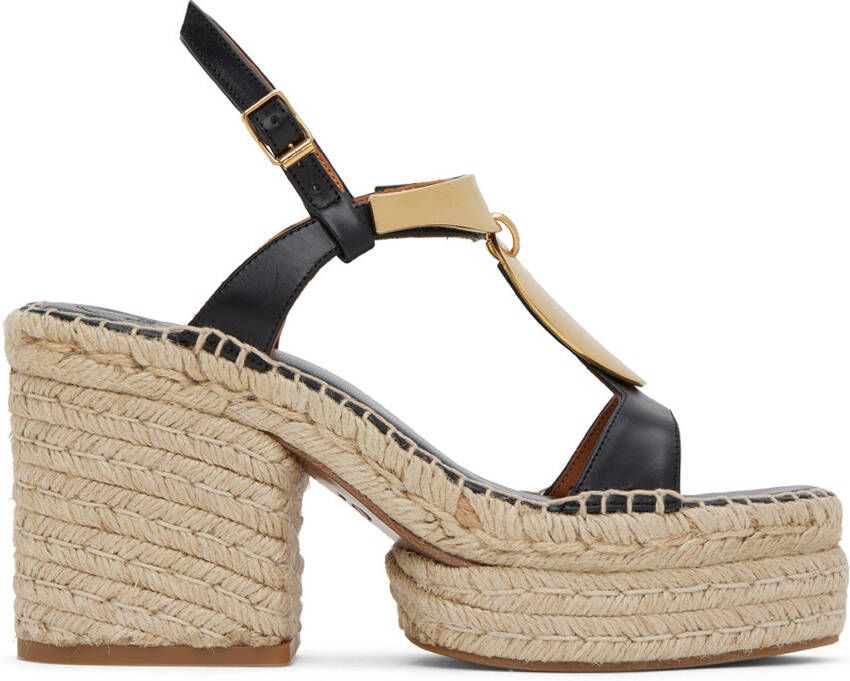 Chloé Black Pema Heeled Sandals - Picture 4