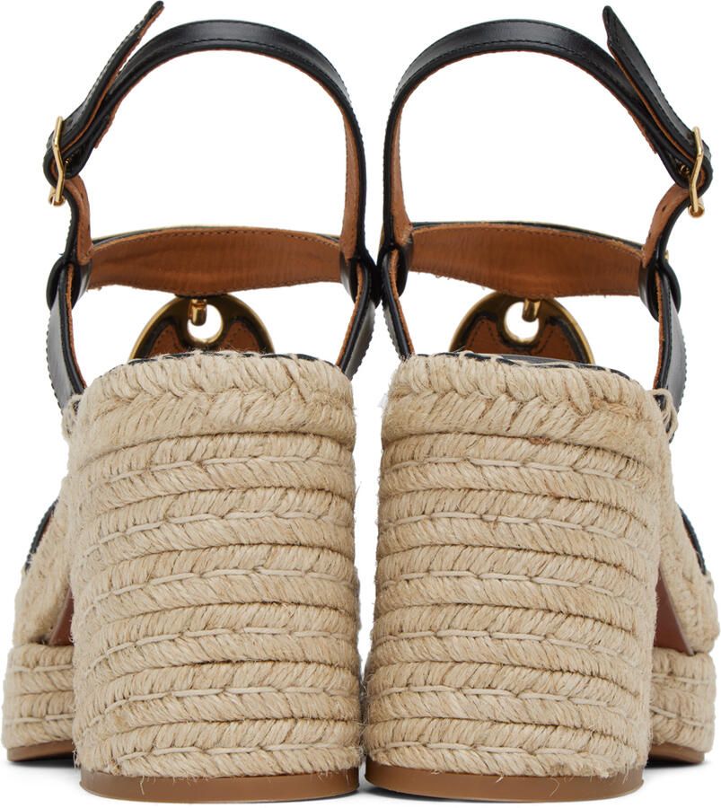 Chloé Black Pema Heeled Sandals