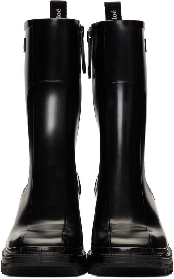 Chloé Black PVC Betty Rain Boots - Picture 2