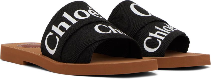 Chloé Black Woody Flat Mules - Picture 2