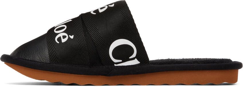 Chloé Black Woody Slippers - Picture 4
