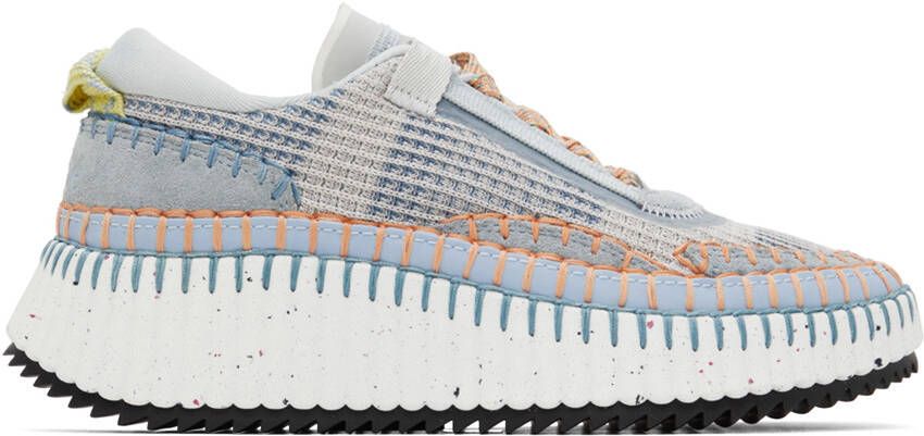 Chloé Blue & Orange Nama Sneakers