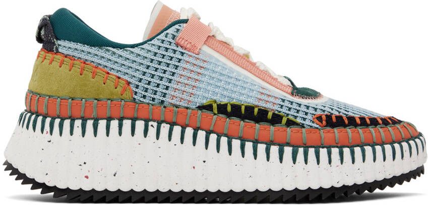 Chloé Blue & Pink Nama Sneakers