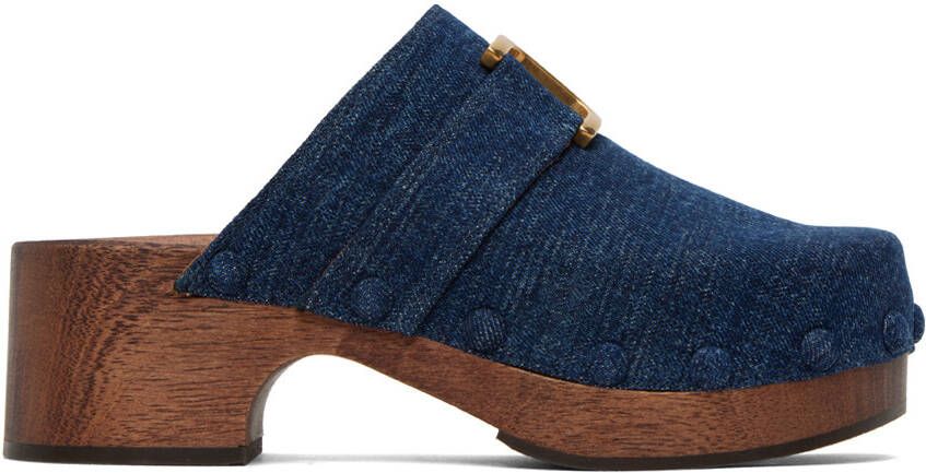 Chloé Blue Marcie Clogs - Picture 5