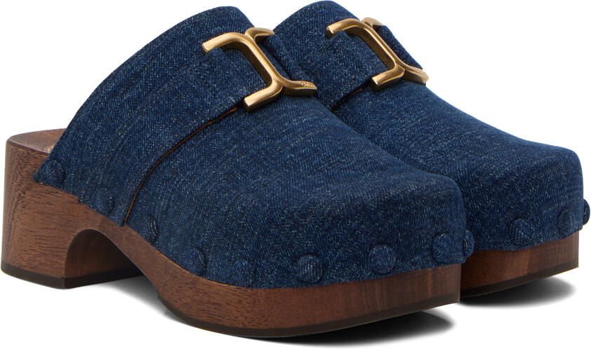 Chloé Blue Marcie Clogs - Picture 2