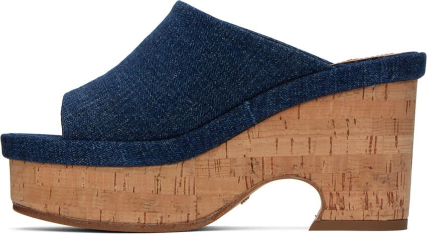 Chloé Blue Oli Platform Heeled Sandals - Picture 3