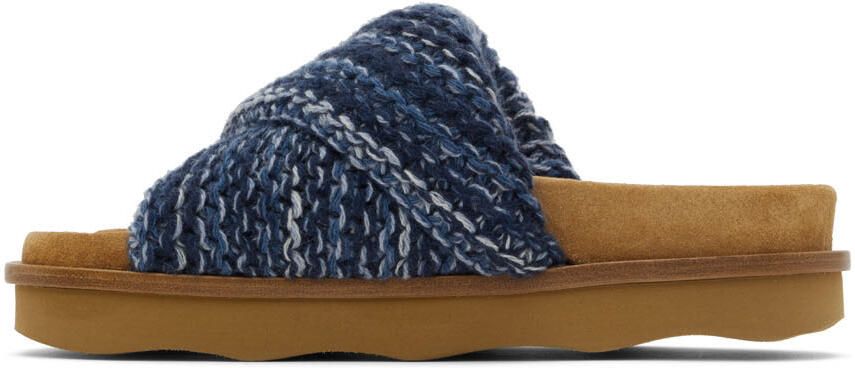 Chloé Blue Wavy Mules - Picture 3