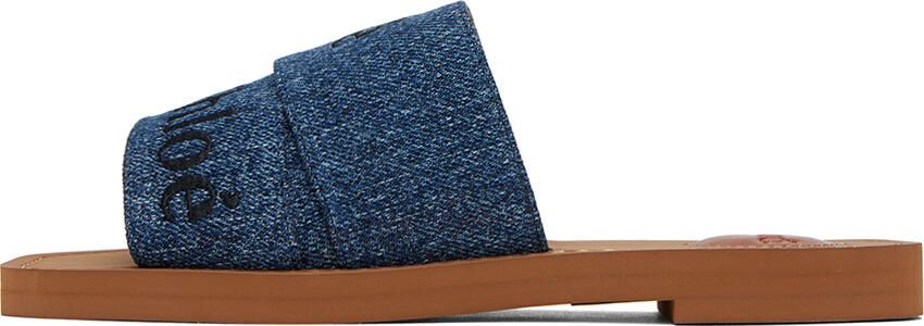 Chloé Blue Woody Mules - Picture 3