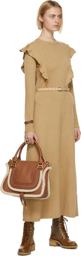 Chloé Brown Calfskin Franne Sock Ankle Boots - Picture 4