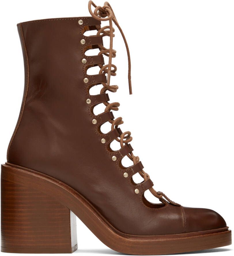 Chloé Brown May Ankle Boots - Picture 4