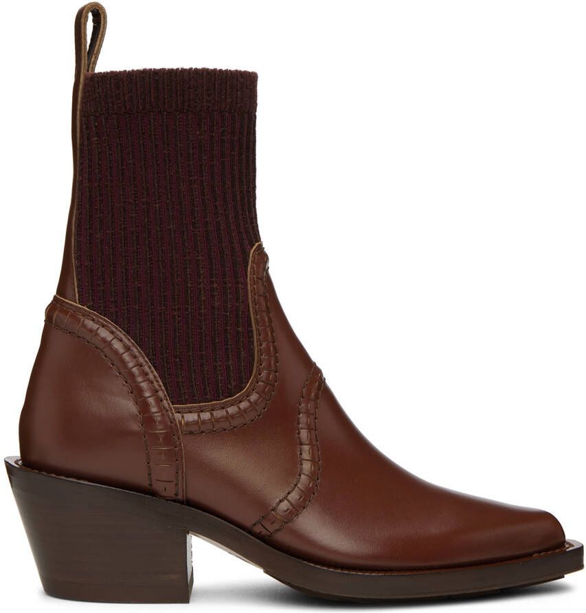 Chloé Brown Nellie Boots - Picture 6