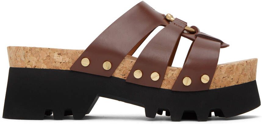Chloé Brown Owena Platform Sandals - Picture 4