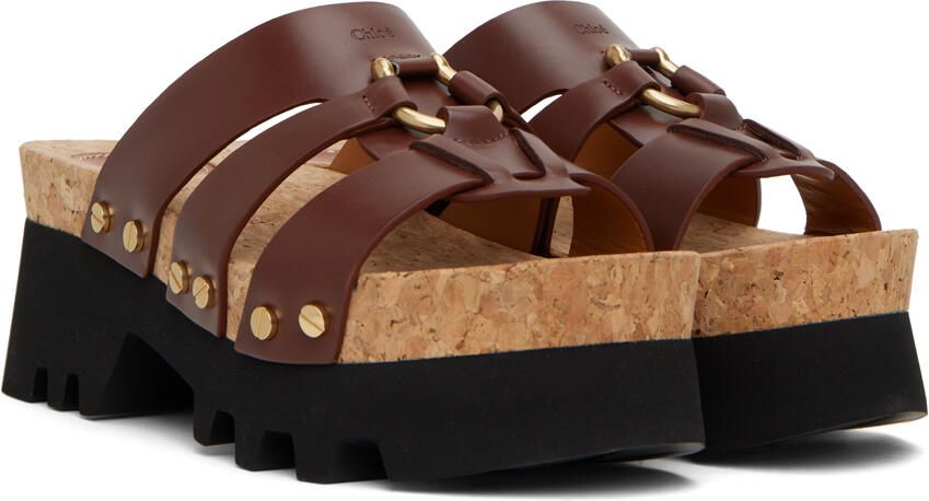 Chloé Brown Owena Platform Sandals - Picture 2