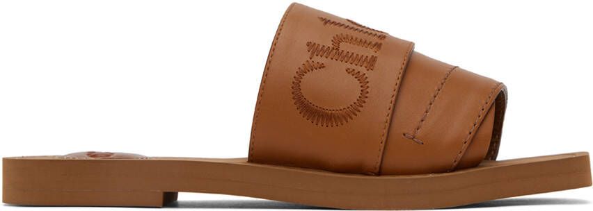 Chloé Brown Woody Mules