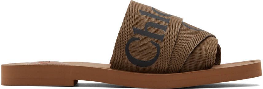 Chloé Brown Woody Slides