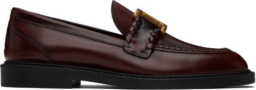 Chloé Burgundy Marcie Loafers - Picture 5