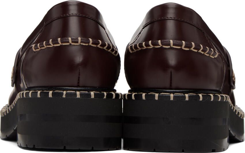 Chloé Burgundy Noua Loafers