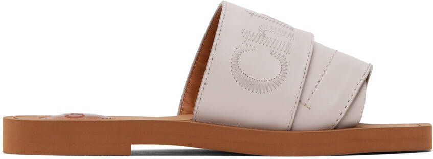 Chloé Gray Woody Mules