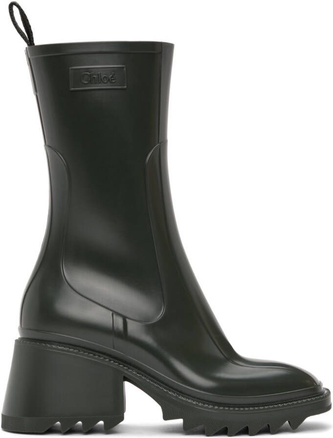 Chloé Green Betty Rain Boots - Picture 4