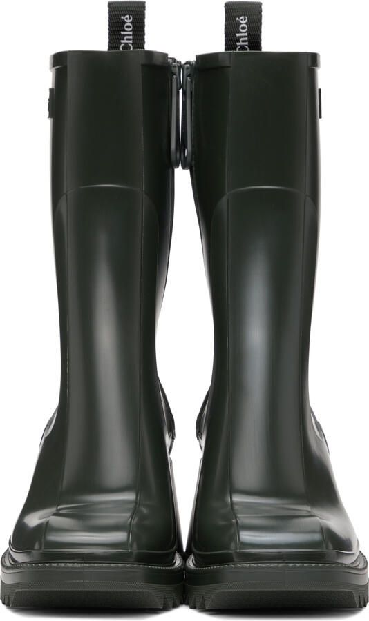 Chloé Green Betty Rain Boots - Picture 2