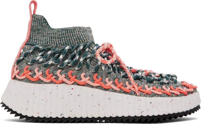 Chloé Green Nama Sock Sneakers