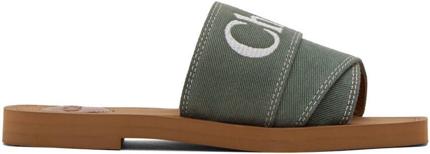 Chloé Green Woody Sandals - Picture 5