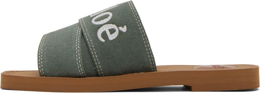 Chloé Green Woody Sandals - Picture 3