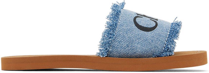 Chloé Kids Blue Fringed Sandals - Picture 5
