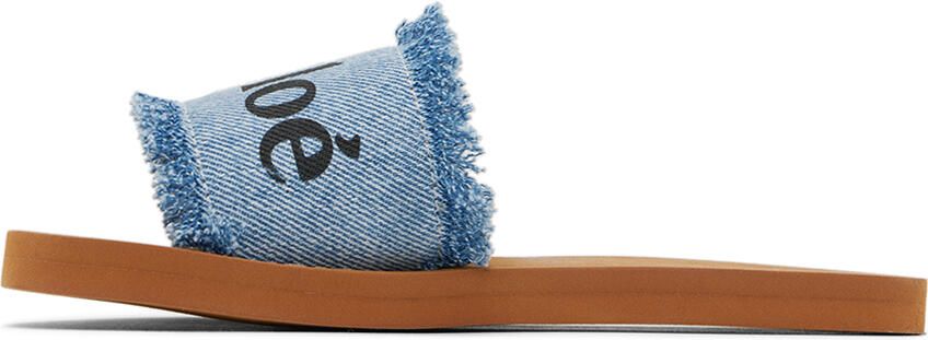 Chloé Kids Blue Fringed Sandals - Picture 3