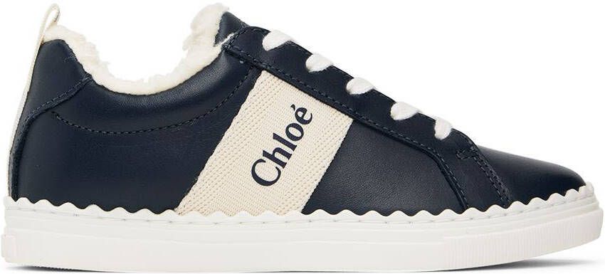 Chloé Kids Navy Lauren Sneakers - Picture 2