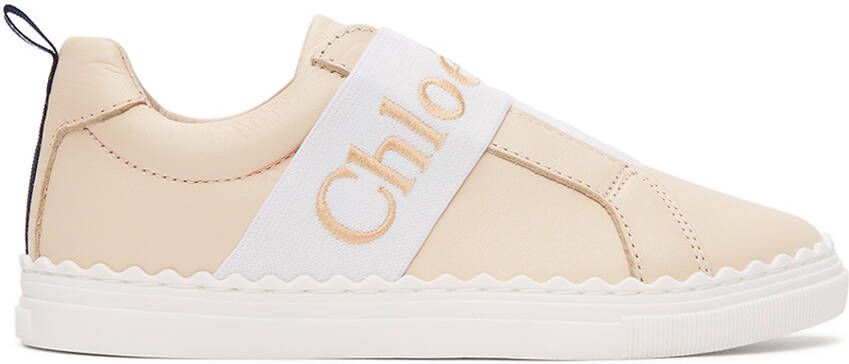 Chloé Kids Pink Leather Lauren Sneakers - Picture 5