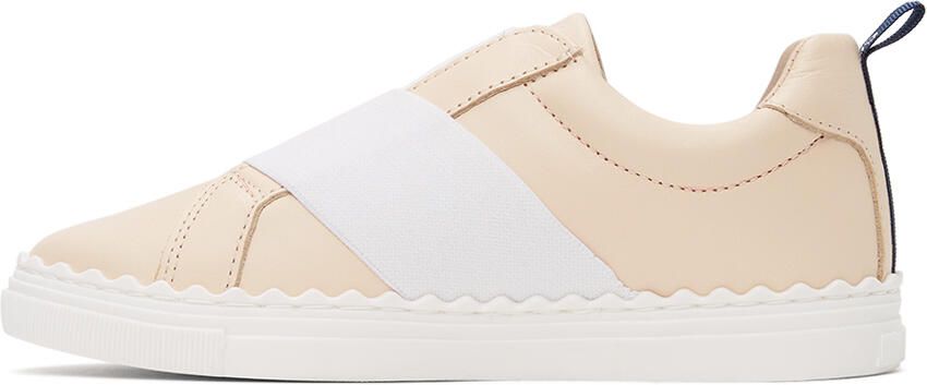 Chloé Kids Pink Leather Lauren Sneakers - Picture 4