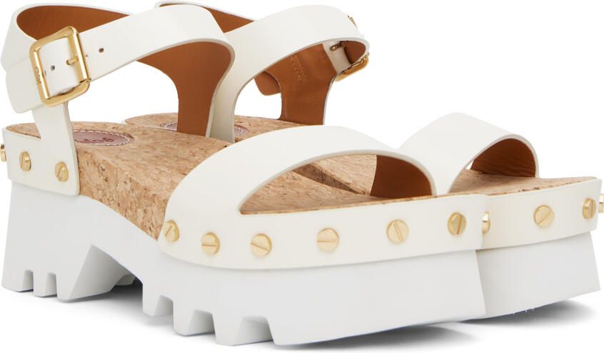 Chloé Off-White Owena Platform Sandals - Picture 2